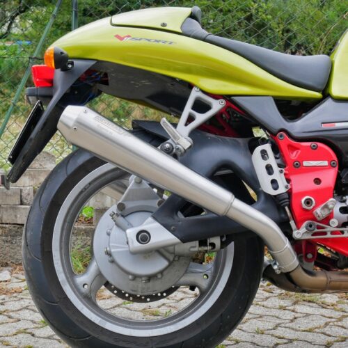 Scarichi conici in finitura satinata specifici per Moto Guzzi V11