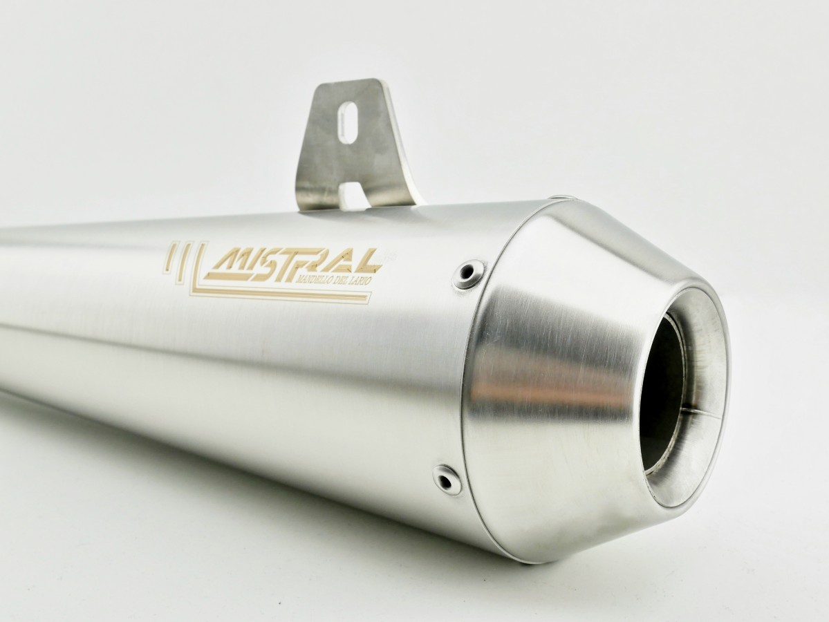 Scarico Short in finitura satinata specifico per Moto Guzzi Griso 850, 1100 e 1200 8V