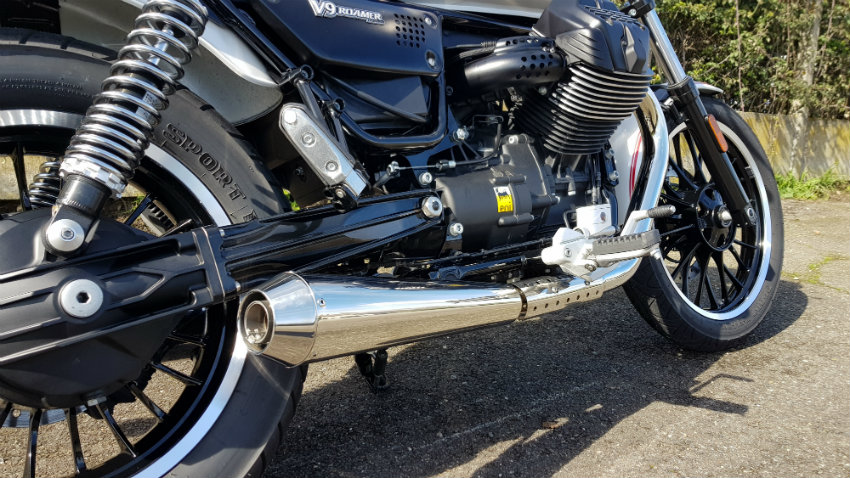 scarichi mistral short moto guzzi v9 bobber roamer lucidi