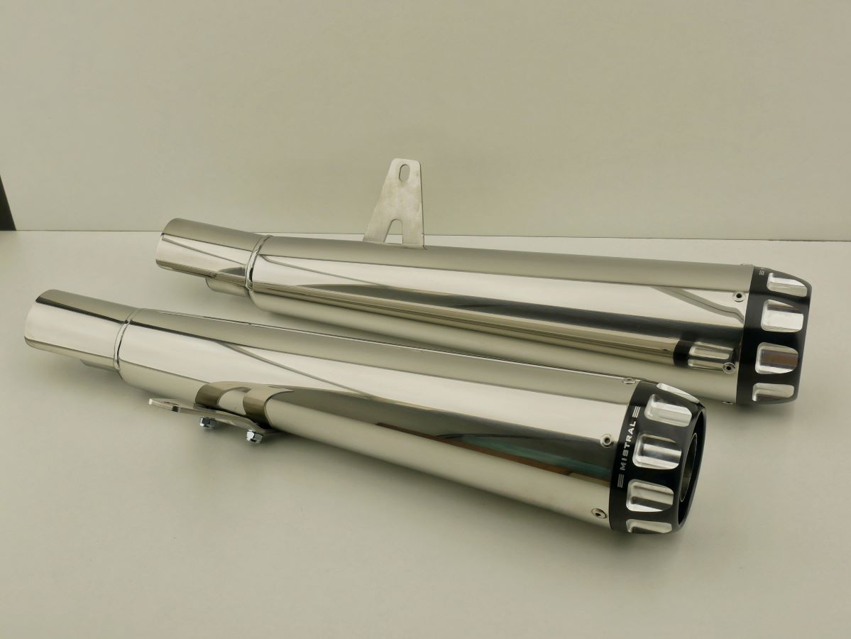 thumbnail image 2 of Rhino Racing V1 Stainless Steel Exhausts For Royal Enfield Super Meteor 650 2 of 2