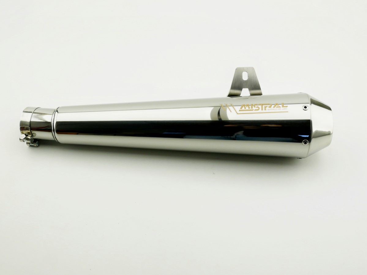 Scarico Short lucido per Moto Guzzi Griso 850, Griso 1100 e Griso 1200 8V
